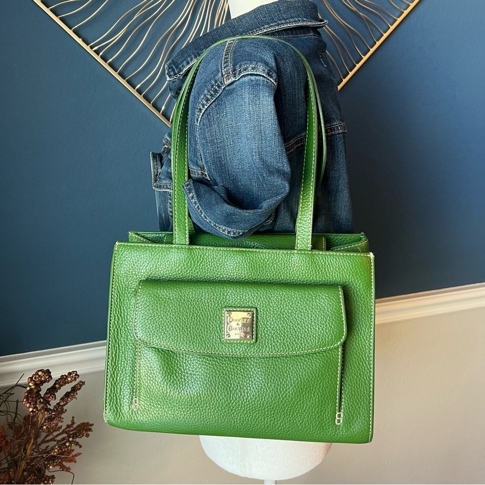 Dooney & Bourke Green Leather Bag - EUC - Picture 10 of 13